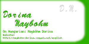 dorina maybohm business card